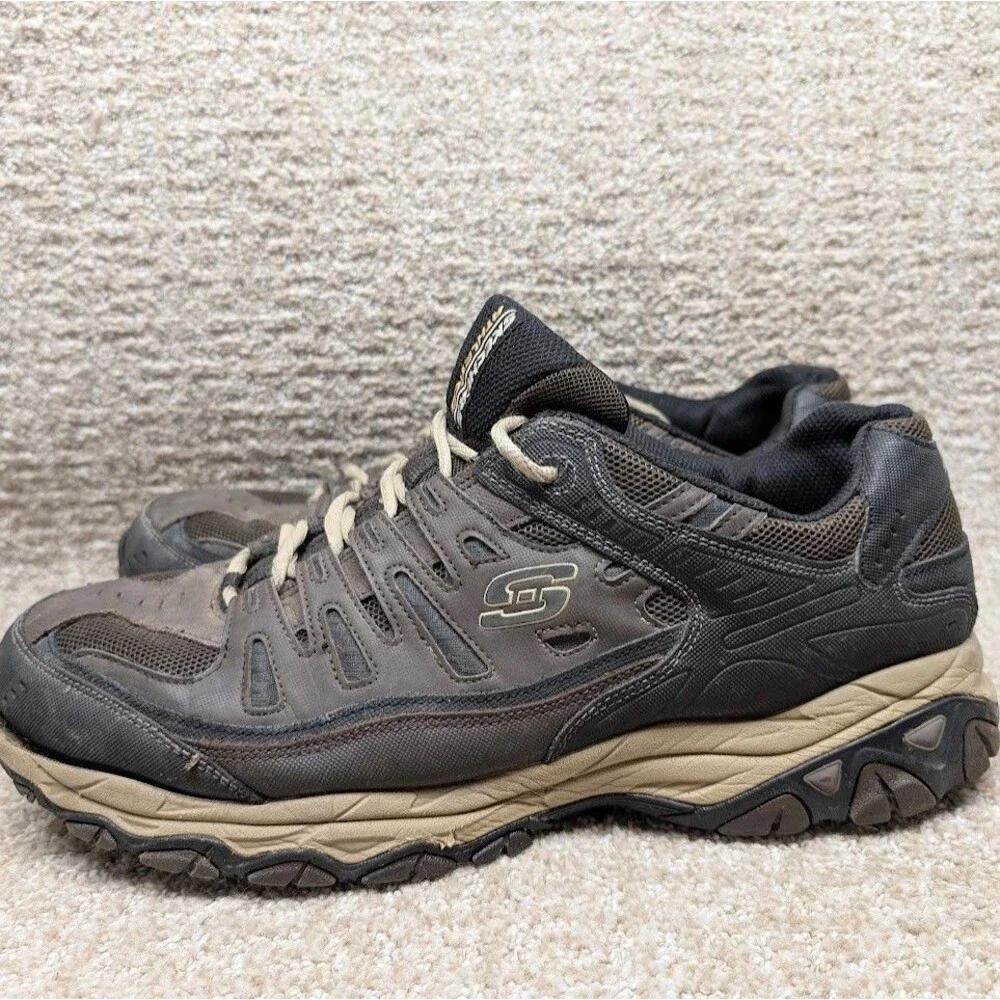 Skechers Afterburn 50125 Men’s Sneakers Size 14 Black Memory Foam Athletic Shoes